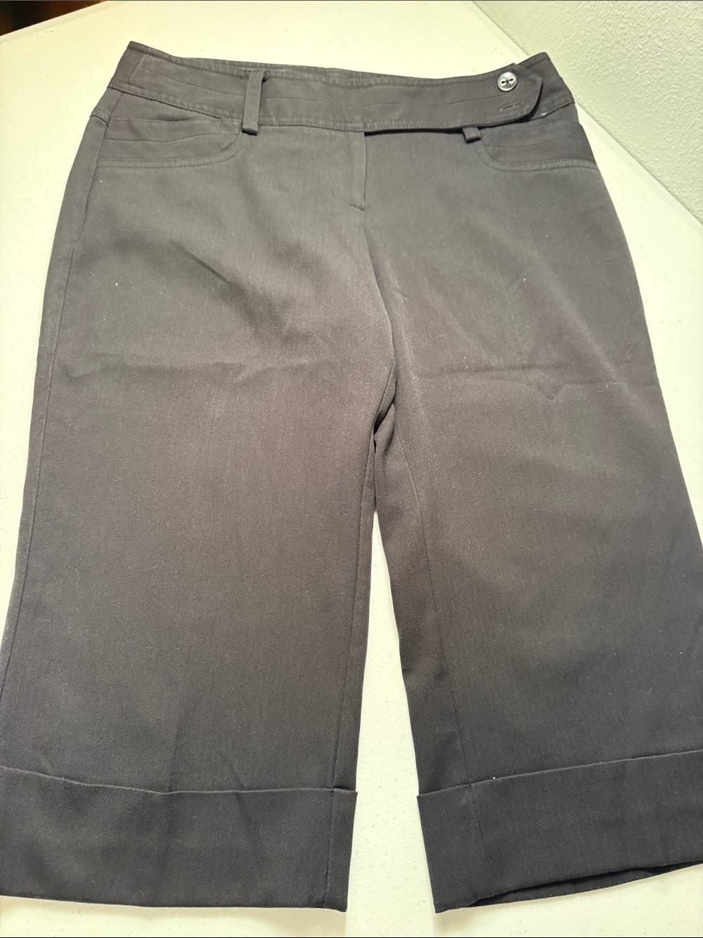 Tracy Evans Black Women's Bermuda Shorts with Cuffed Hem